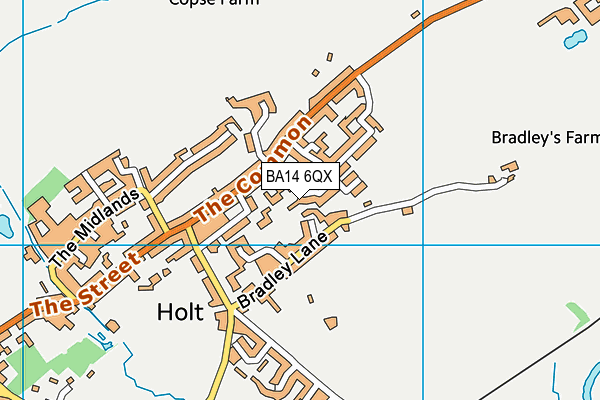 BA14 6QX map - OS VectorMap District (Ordnance Survey)