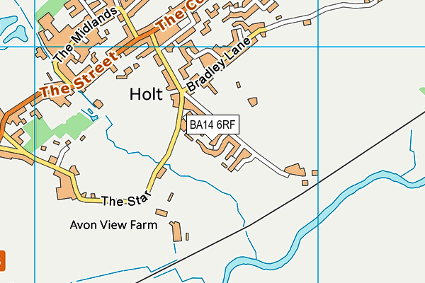 BA14 6RF map - OS VectorMap District (Ordnance Survey)