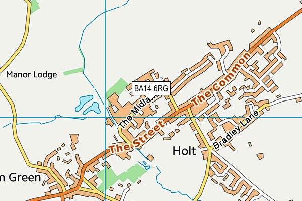 BA14 6RG map - OS VectorMap District (Ordnance Survey)