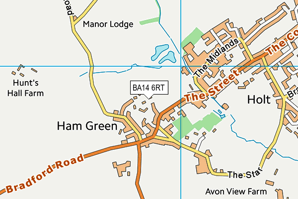 Holt Playing Field map (BA14 6RT) - OS VectorMap District (Ordnance Survey)