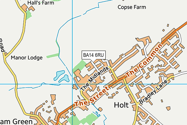 BA14 6RU map - OS VectorMap District (Ordnance Survey)