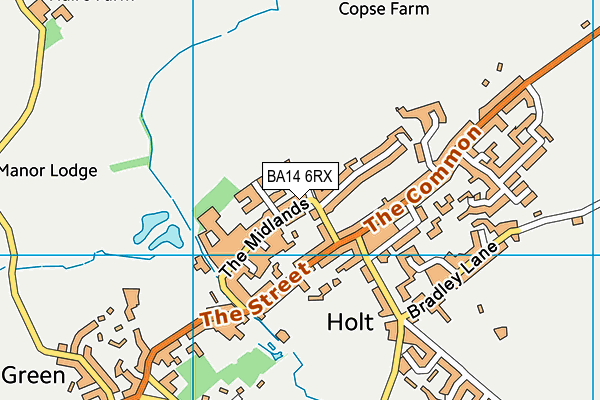 BA14 6RX map - OS VectorMap District (Ordnance Survey)