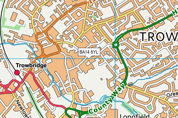 BA14 6YL map - OS VectorMap District (Ordnance Survey)