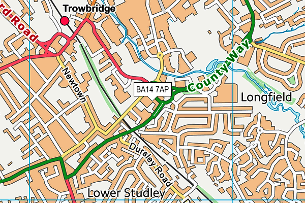 BA14 7AP map - OS VectorMap District (Ordnance Survey)