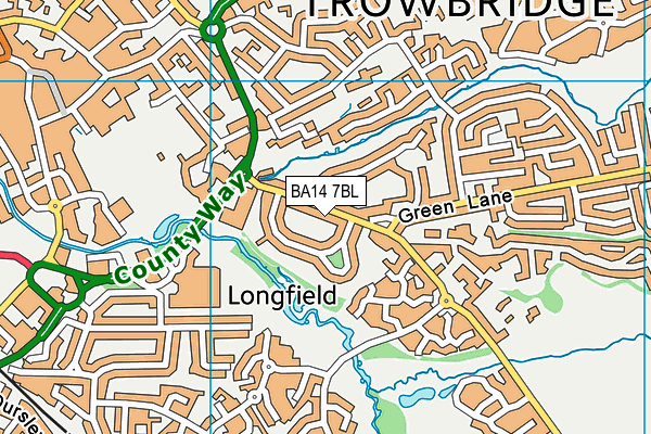 BA14 7BL map - OS VectorMap District (Ordnance Survey)