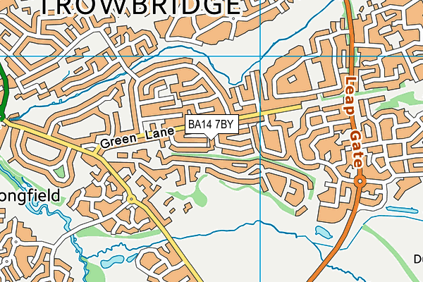 BA14 7BY map - OS VectorMap District (Ordnance Survey)