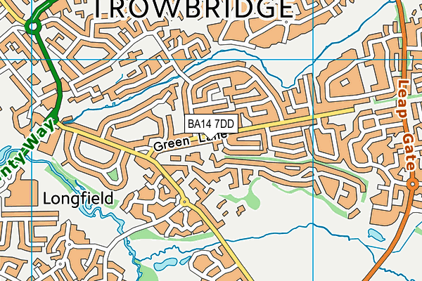 BA14 7DD map - OS VectorMap District (Ordnance Survey)