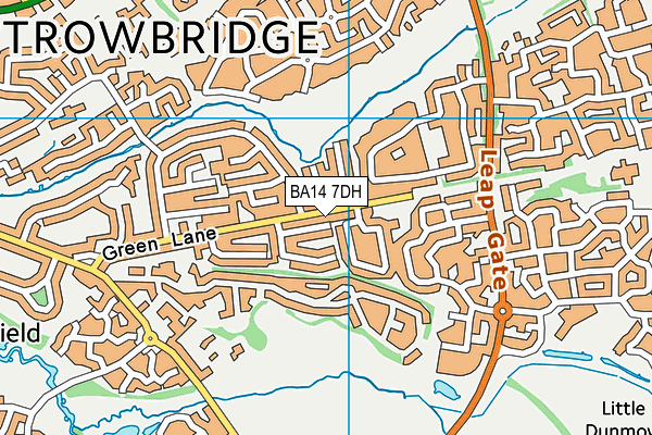 BA14 7DH map - OS VectorMap District (Ordnance Survey)