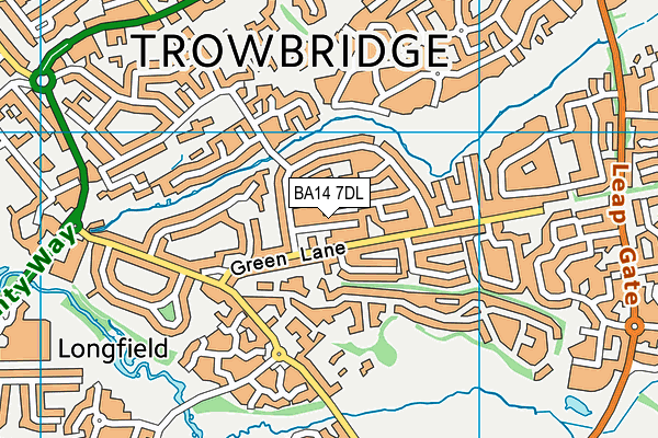 BA14 7DL map - OS VectorMap District (Ordnance Survey)