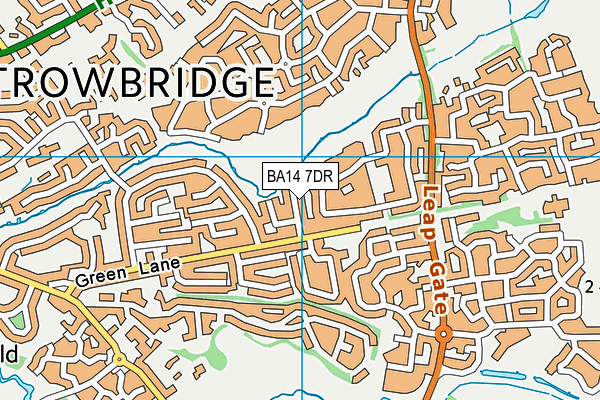 BA14 7DR map - OS VectorMap District (Ordnance Survey)