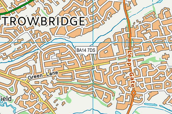 BA14 7DS map - OS VectorMap District (Ordnance Survey)