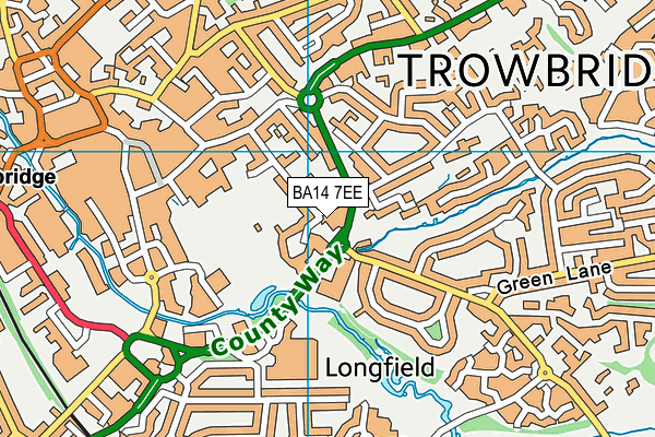 BA14 7EE map - OS VectorMap District (Ordnance Survey)