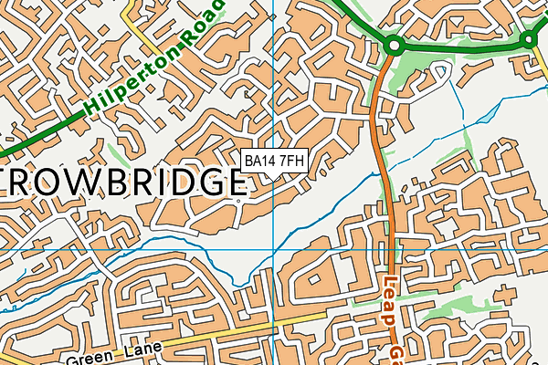 BA14 7FH map - OS VectorMap District (Ordnance Survey)