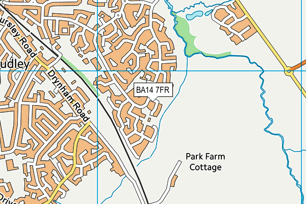 BA14 7FR map - OS VectorMap District (Ordnance Survey)