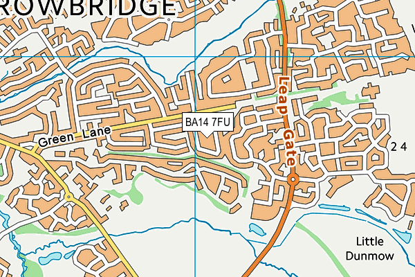 BA14 7FU map - OS VectorMap District (Ordnance Survey)