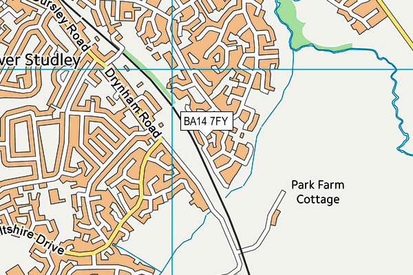 BA14 7FY map - OS VectorMap District (Ordnance Survey)