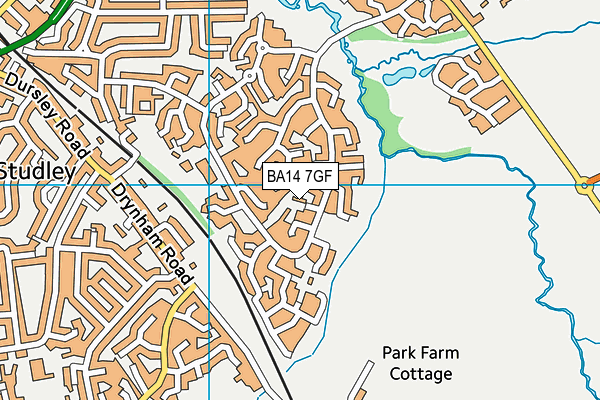 BA14 7GF map - OS VectorMap District (Ordnance Survey)