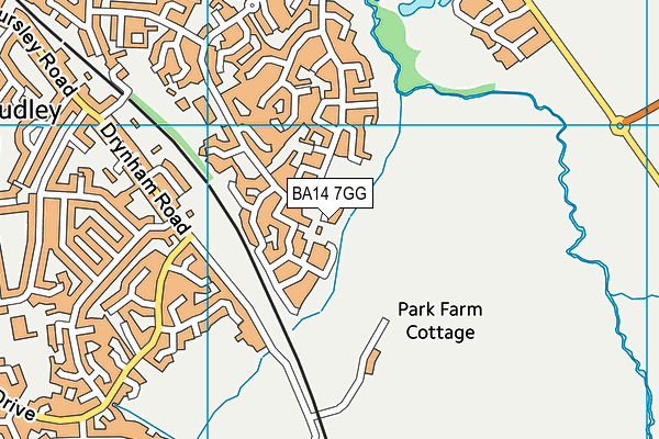 BA14 7GG map - OS VectorMap District (Ordnance Survey)