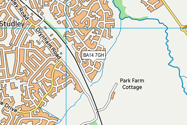 BA14 7GH map - OS VectorMap District (Ordnance Survey)