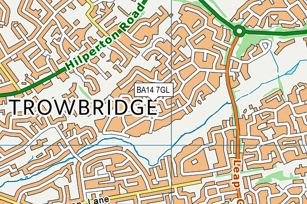 BA14 7GL map - OS VectorMap District (Ordnance Survey)