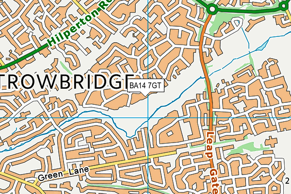 BA14 7GT map - OS VectorMap District (Ordnance Survey)