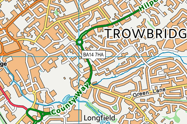 BA14 7HA map - OS VectorMap District (Ordnance Survey)