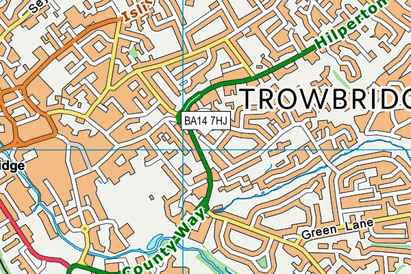 BA14 7HJ map - OS VectorMap District (Ordnance Survey)
