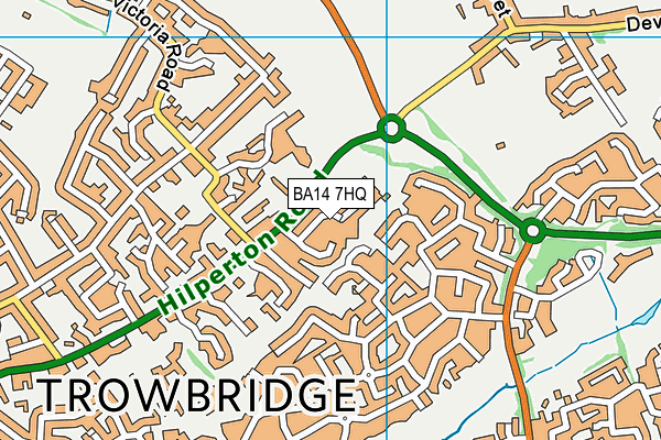 BA14 7HQ map - OS VectorMap District (Ordnance Survey)