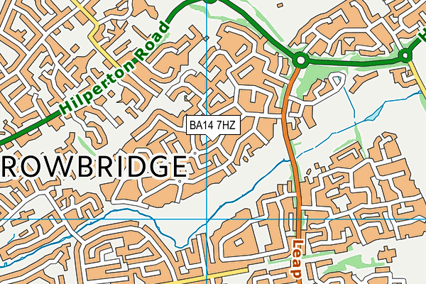 BA14 7HZ map - OS VectorMap District (Ordnance Survey)