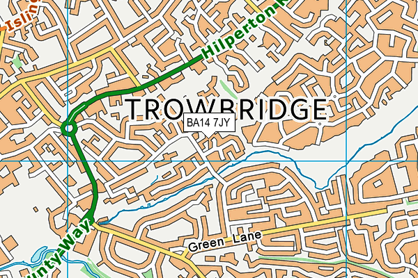 BA14 7JY map - OS VectorMap District (Ordnance Survey)