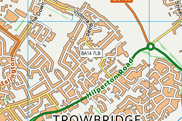 BA14 7LB map - OS VectorMap District (Ordnance Survey)