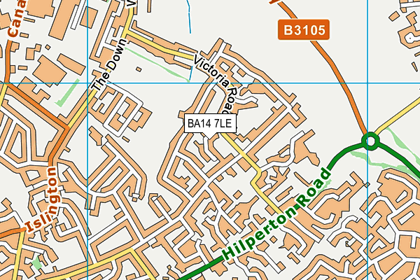 BA14 7LE map - OS VectorMap District (Ordnance Survey)