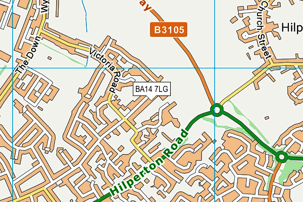 BA14 7LG map - OS VectorMap District (Ordnance Survey)