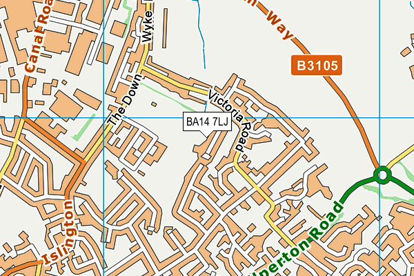 BA14 7LJ map - OS VectorMap District (Ordnance Survey)