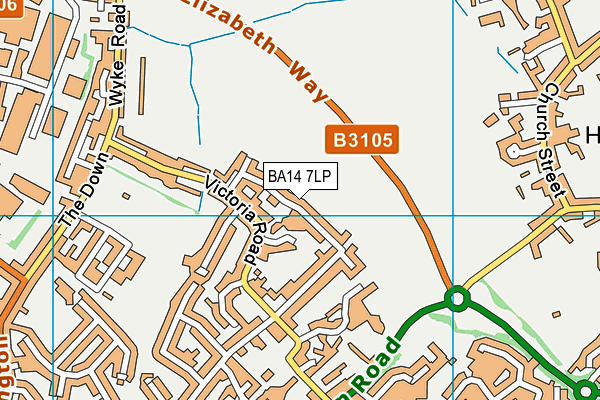 BA14 7LP map - OS VectorMap District (Ordnance Survey)