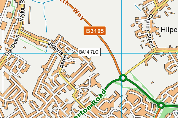 BA14 7LQ map - OS VectorMap District (Ordnance Survey)