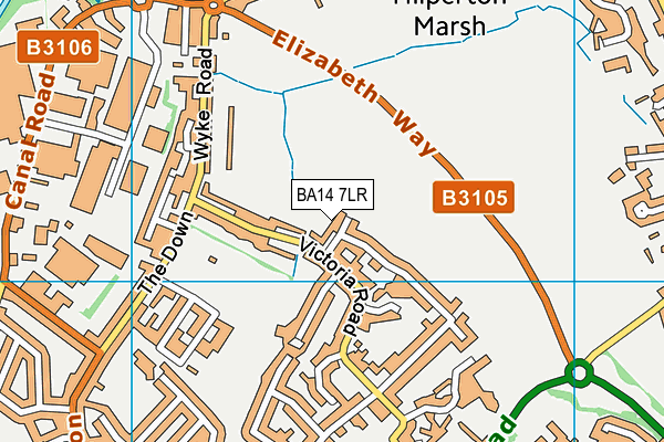 BA14 7LR map - OS VectorMap District (Ordnance Survey)