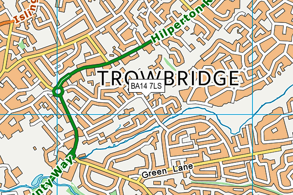 BA14 7LS map - OS VectorMap District (Ordnance Survey)