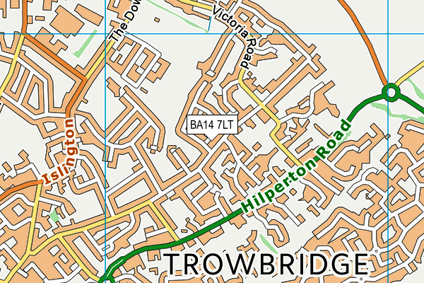 BA14 7LT map - OS VectorMap District (Ordnance Survey)