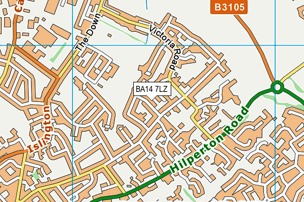 BA14 7LZ map - OS VectorMap District (Ordnance Survey)