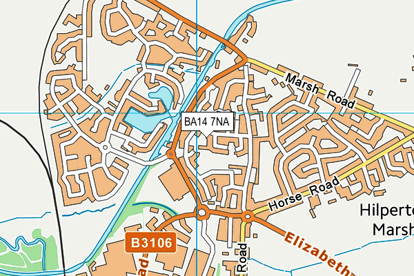 BA14 7NA map - OS VectorMap District (Ordnance Survey)