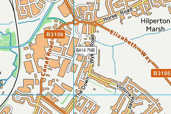 BA14 7NB map - OS VectorMap District (Ordnance Survey)