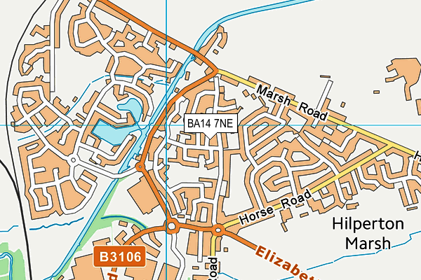 BA14 7NE map - OS VectorMap District (Ordnance Survey)