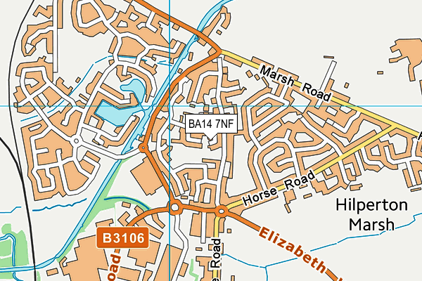 BA14 7NF map - OS VectorMap District (Ordnance Survey)