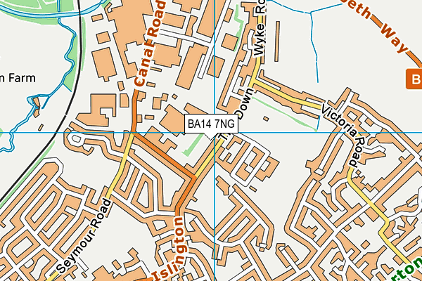 BA14 7NG map - OS VectorMap District (Ordnance Survey)