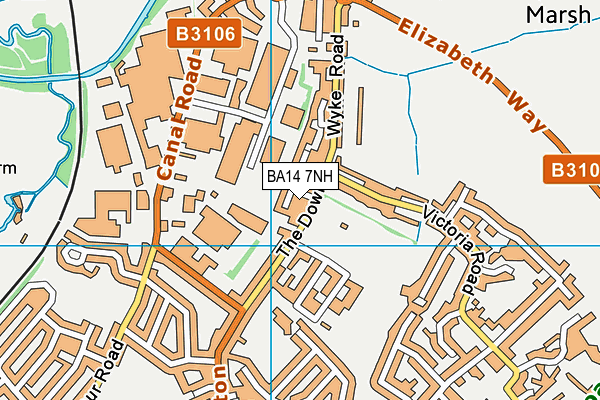 BA14 7NH map - OS VectorMap District (Ordnance Survey)