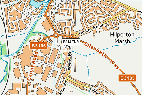 BA14 7NR map - OS VectorMap District (Ordnance Survey)