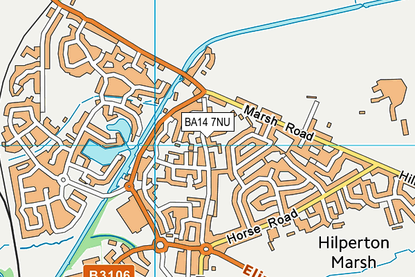 BA14 7NU map - OS VectorMap District (Ordnance Survey)