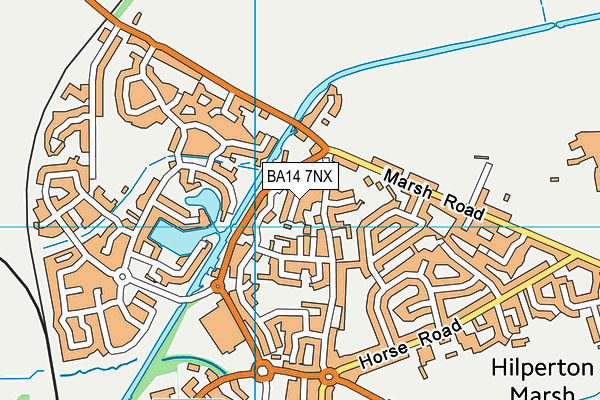 BA14 7NX map - OS VectorMap District (Ordnance Survey)