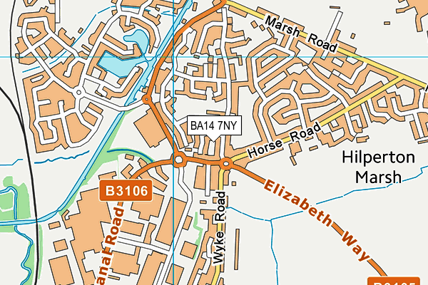 BA14 7NY map - OS VectorMap District (Ordnance Survey)